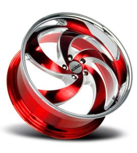 RETRO 5 - 22X10 5x120 ET 40MM 74.1CB CANDY RED MILLED SS LIP