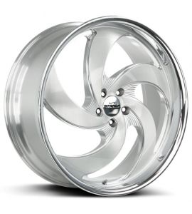 RETRO 5 - 22X10 6x139.7 ET 24MM 106.4CB BRUSHED FACE SILVER MILLED SS LIP