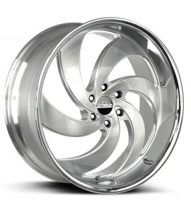 RETRO 6 - 24X10 BLANK ET 15MM 78.1CB BRUSHED FACE SILVER MILLED SS LIP