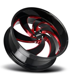 RETRO 6 - 24X10 BLANK ET 15MM 78.1CB GLOSS BLACK CANDY RED MILLED