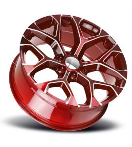 SNOWFLAKE - 22X9 6x139.7 ET 31MM 78.1CB CANDY RED MILLED R176-263931RML