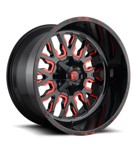18x9 Fuel Off-Road Wheels | 1 piece D612 STROKE 8x180 GLOSS BLACK RED TINTED CLEAR 20 Offset (5.79 Backspace) 124.2 Centerbore | D61218901857