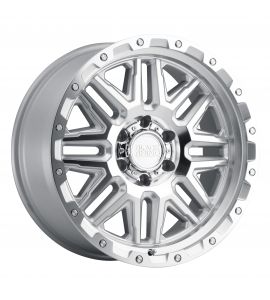 Black Rhino Alamo Silver W/Mirror Face And Stainless Bolts 17x9  6x139.70 12 Offset 112.1 Hub 