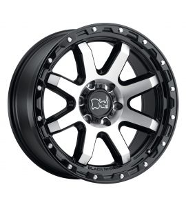 Black Rhino Coyote Gloss Black W/Machined Face And Stainless Bolts 17x9  5x127 -18 Offset 71.6 Hub 