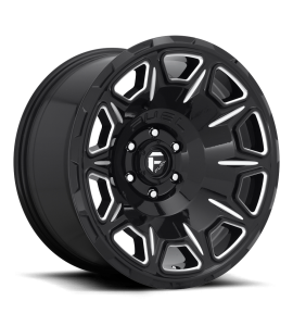 20x10 Fuel Off-Road Wheels | 1 piece D688 VENGEANCE 8x180 GLOSS BLACK MILLED -18 Offset (4.79 Backspace) 124.2 Centerbore | D68820001847