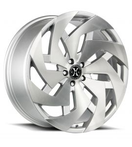X04 - 22X9 5x115 ET 15MM 72.6CB BRUSHED FACE SILVER